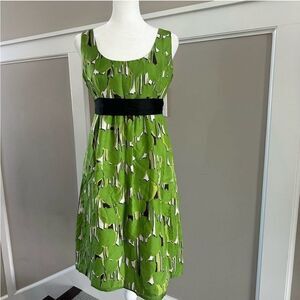 Michaell Kors green, silk sleeveless dress.